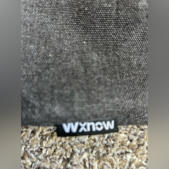 Wxnow black and beige thick quality denim canvas tote - Picture 5 of 10